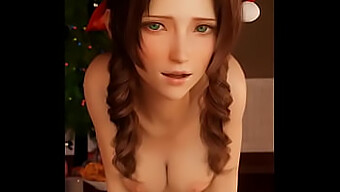 Facial Para Aerith En Un Video Navideño De Gran Culo