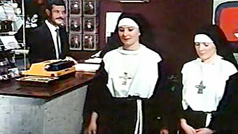 Sensual Nuns Explore Their Sexuality In Retro Video