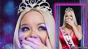 Miss America Starlet Neemt Twee Pikken In Een Wilde Ontmoeting